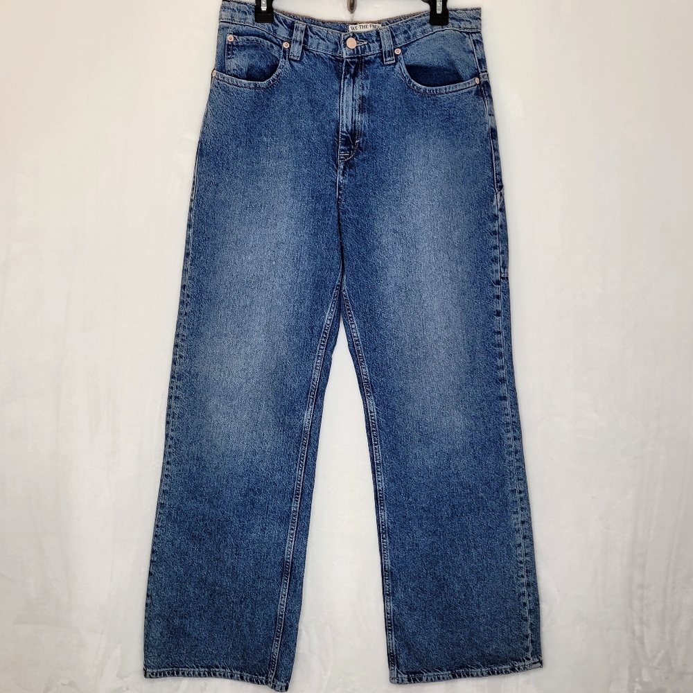 Free People We The Free Tinsley Baggy Mid Rise Straight Leg Jeans Size 30